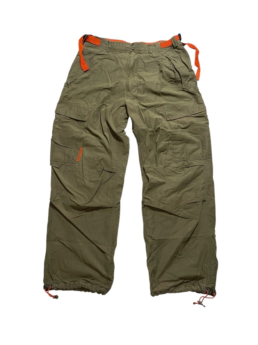 VTG Abercrombie & Fitch Cargo Pants M (30 30) Green Paratrooper Y2K